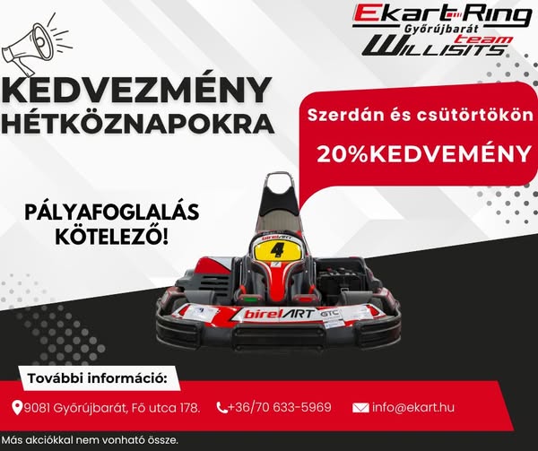 Februári gokart akció a győrújbaráti E-Kart Ringen!